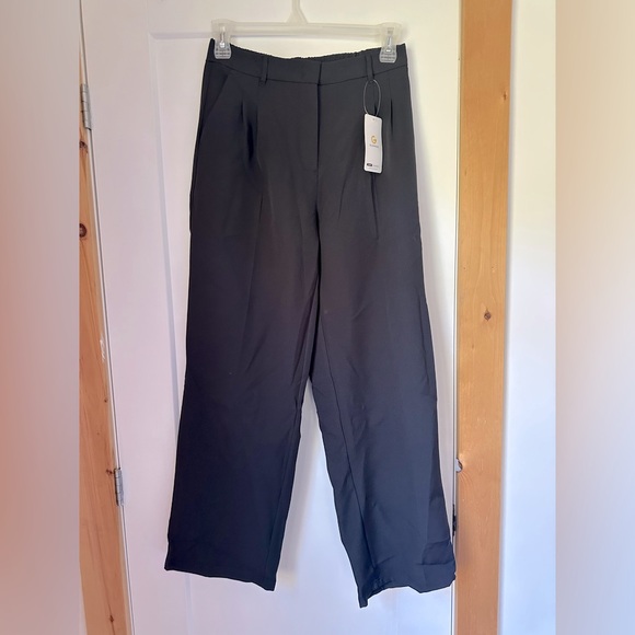 GLOMODE 29” inseam stretchy wide leg pants size L, NWT - Picture 2 of 10
